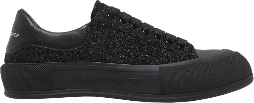 Alexander Mcqueen Alexander McQueen Deck Plimsoll &#039;Black Glitter&#039;