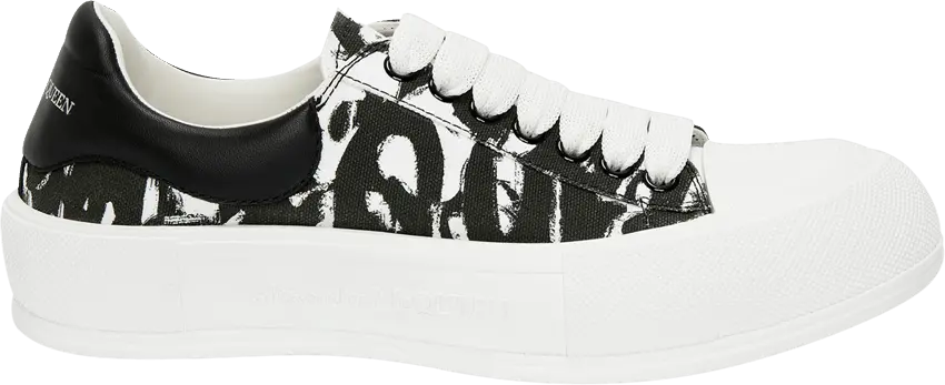 Alexander Mcqueen Alexander McQueen Deck Plimsoll &#039;Graffiti - Black White&#039;