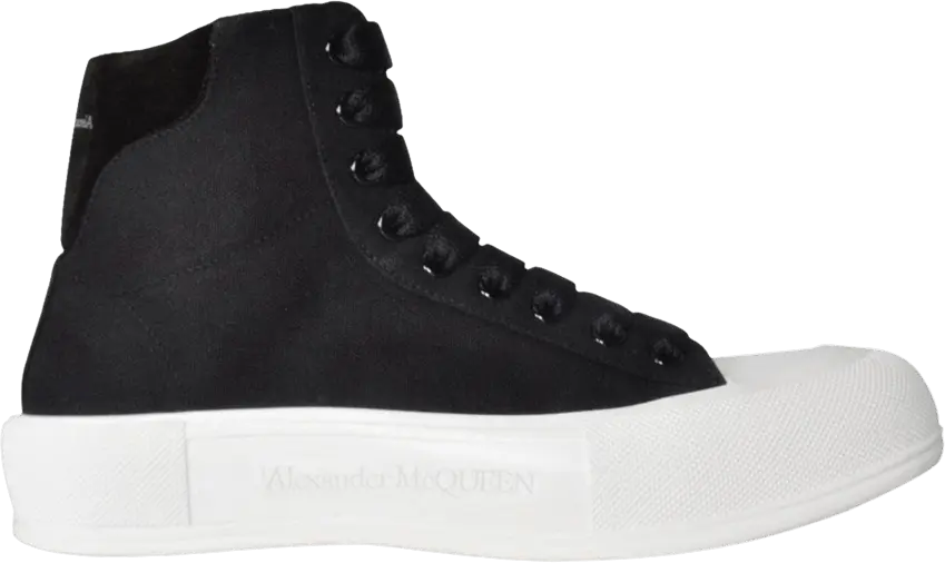  Alexander Mcqueen Alexander McQueen Deck Plimsoll High &#039;Black White&#039;