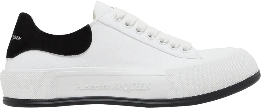  Alexander Mcqueen Alexander McQueen Deck Plimsoll Low &#039;White Black&#039;