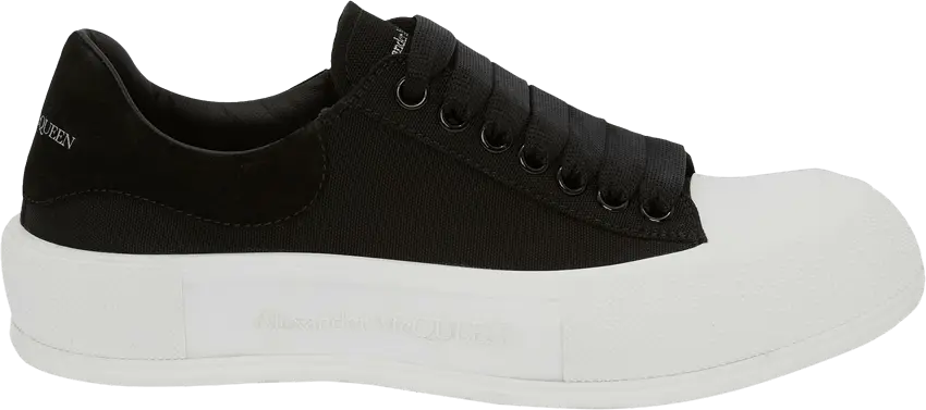 Alexander Mcqueen Alexander McQueen Deck Skate Plimsoll Lace-Up Black White (Women&#039;s)