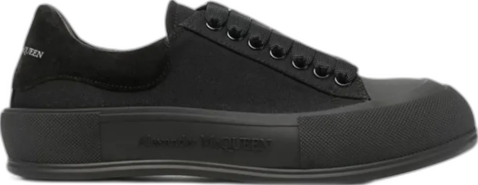 Alexander Mcqueen Alexander McQueen Deck Skate Plimsoll Lace-Up Triple Black