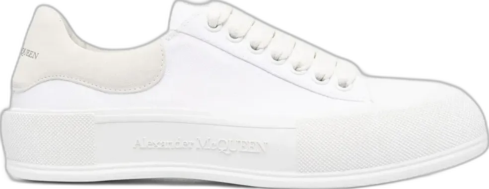  Alexander Mcqueen Alexander McQueen Deck Skate Plimsoll Lace-Up White (Women&#039;s)