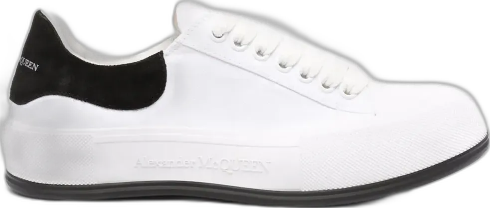  Alexander Mcqueen Alexander McQueen Deck Skate Plimsoll Lace-Up White Black