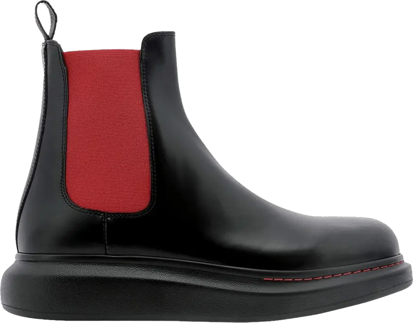  Alexander Mcqueen Alexander McQueen Hybrid Ankle Boot &#039;Black Red&#039;
