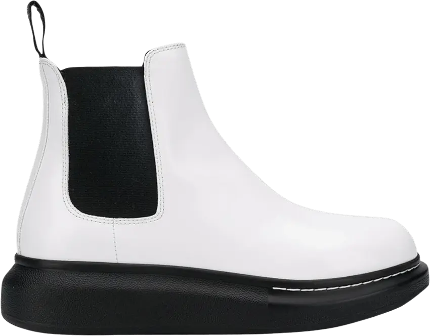  Alexander Mcqueen Alexander McQueen Hybrid Ankle Boot &#039;Ivory Black&#039;