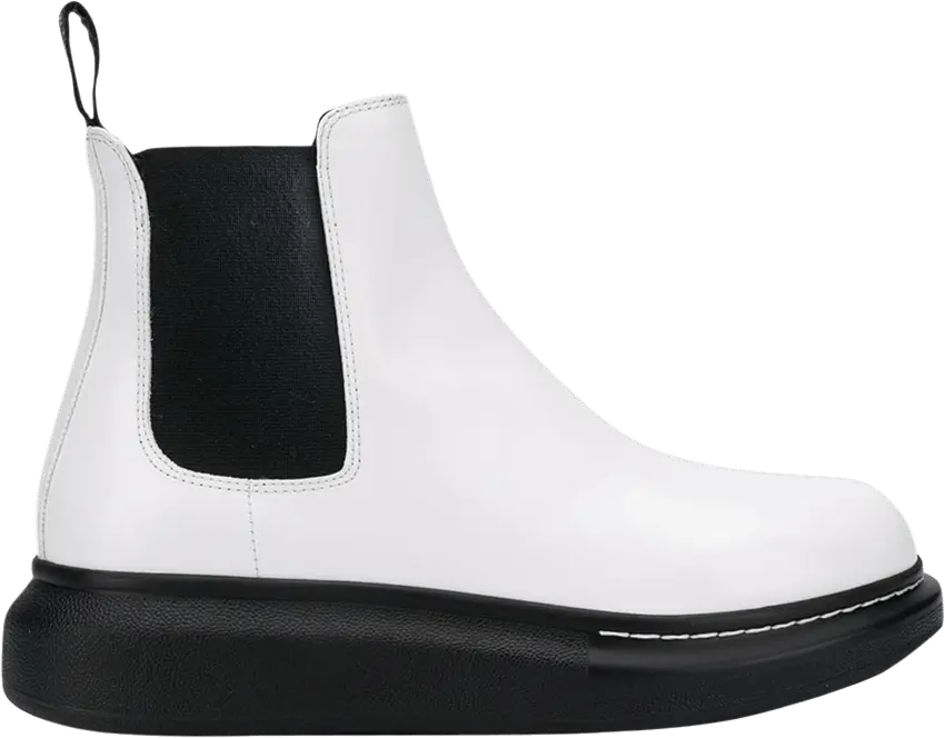 Alexander Mcqueen Alexander McQueen Hybrid Ankle Boot &#039;Ivory Black&#039;