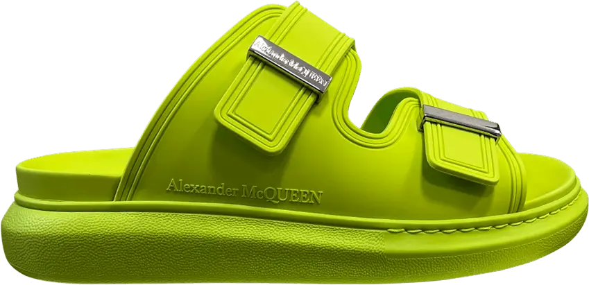 Alexander Mcqueen Alexander McQueen Hybrid Double Buckle Sandal &#039;Lime&#039;