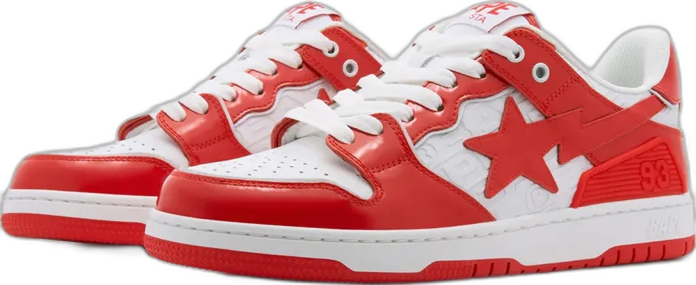 A Bathing Ape Bape SK8 Sta Red White