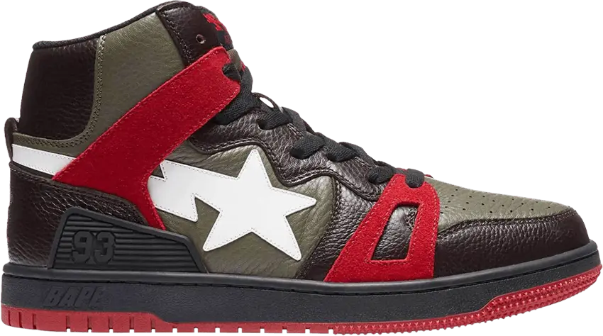  A Bathing Ape Bape Sta 93 Hi Khaki Green