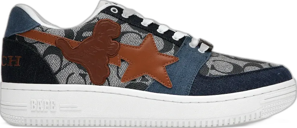 A Bathing Ape Bape Sta Low Coach Blue