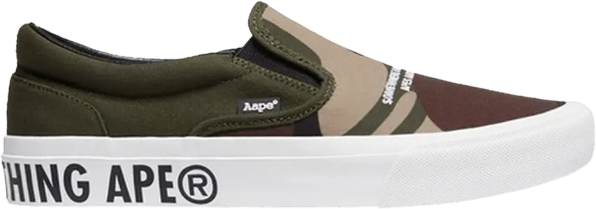 Bape AAPE Slip-On &#039;Green Camo&#039;