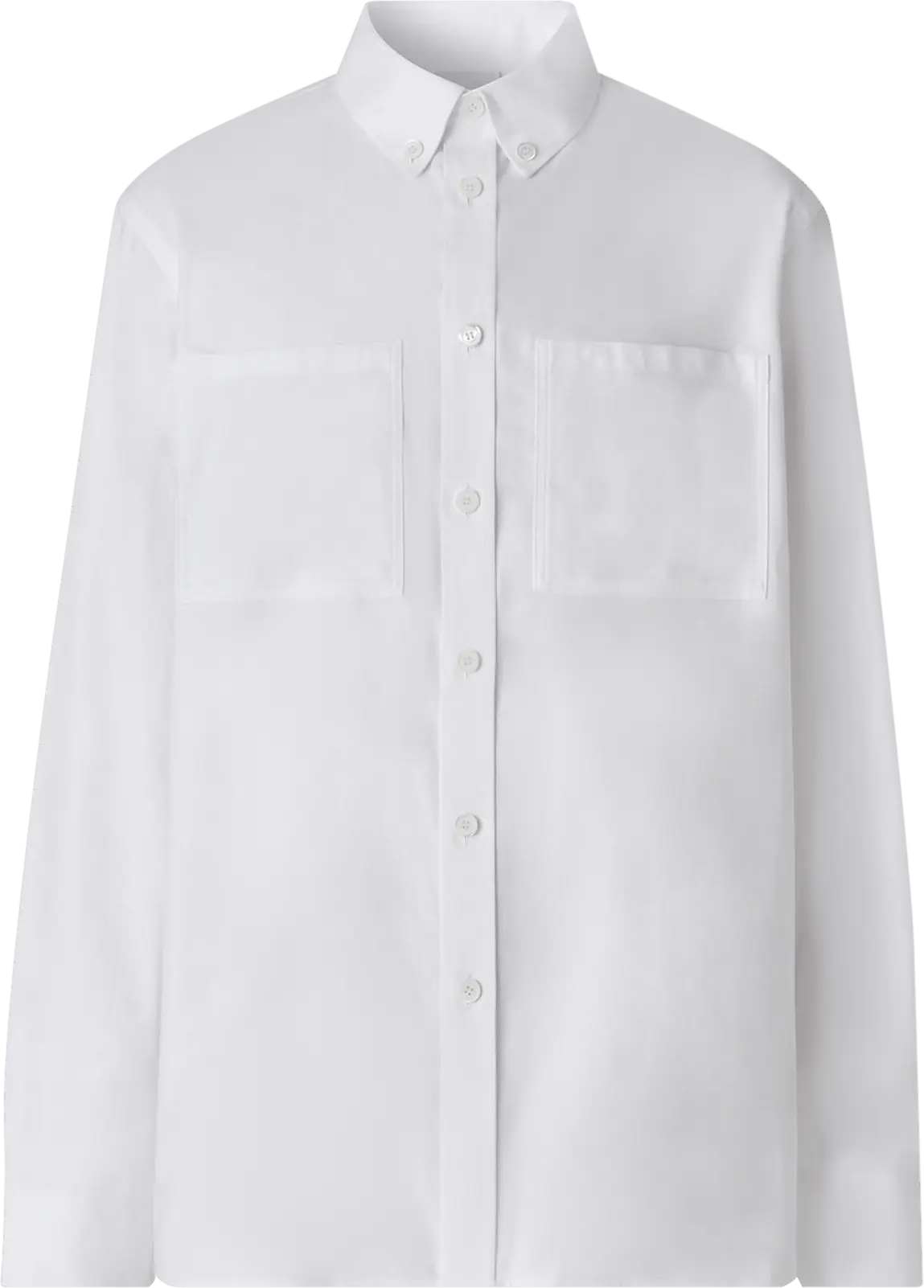  Burberry Ekd Print Oxford Oversized Shirt &#039;Optic White&#039;