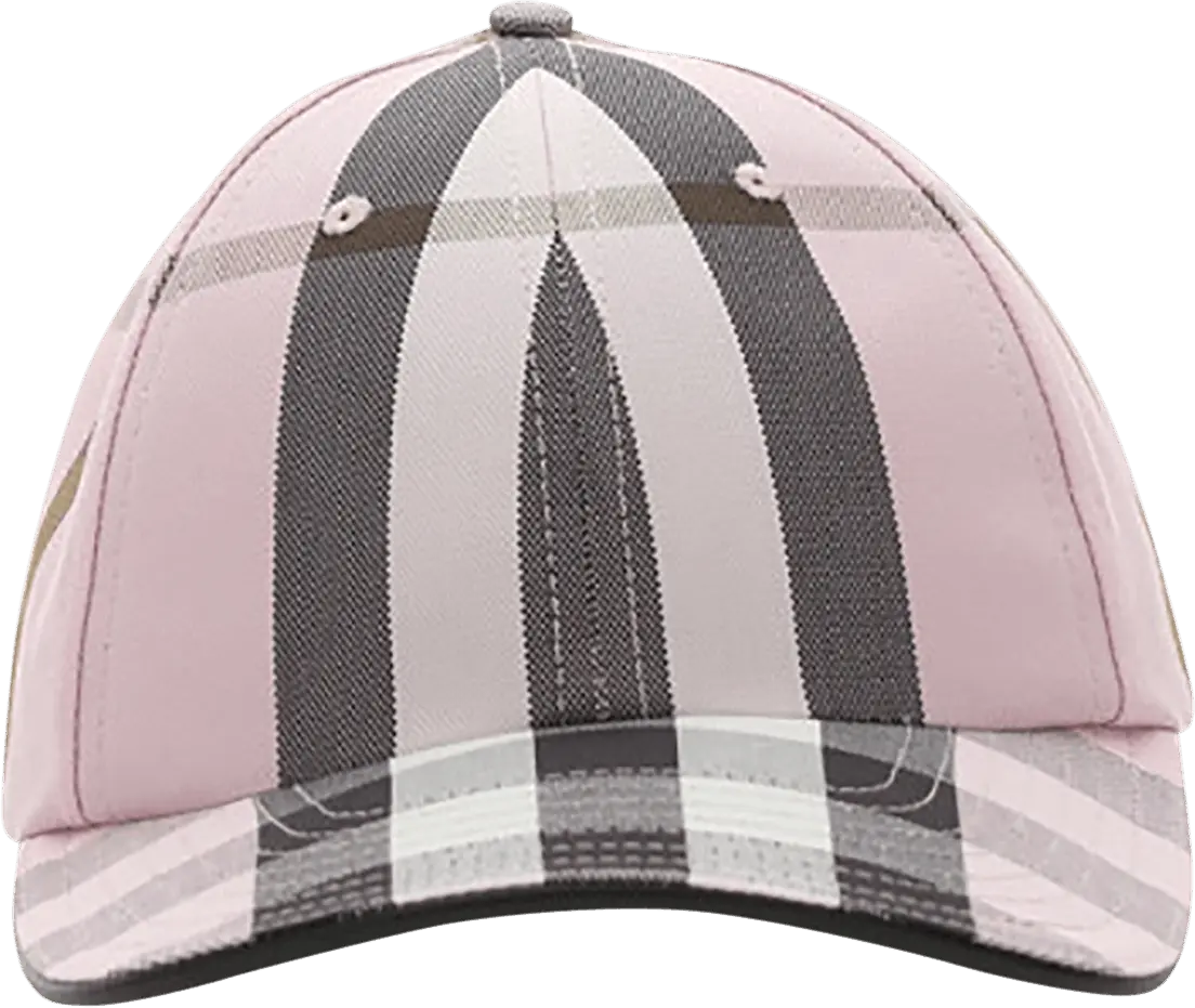  Burberry Logo Detail Check Baseball Cap &#039;Pink&#039;