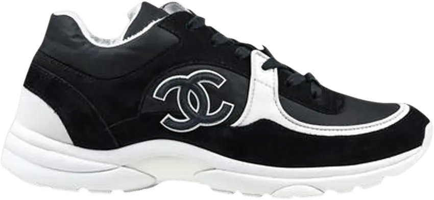  Chanel CC Logo Sneaker &#039;Black White Reflective&#039;