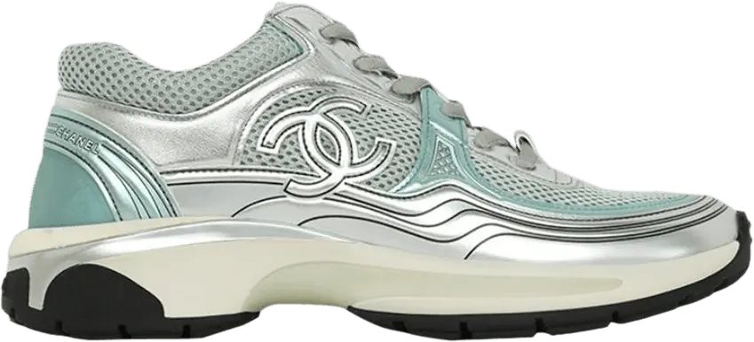  Chanel CC Logo Sneaker &#039;Silver Green&#039;