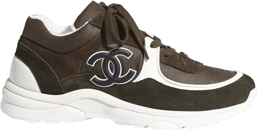  Chanel Low Top Trainer Brown Green
