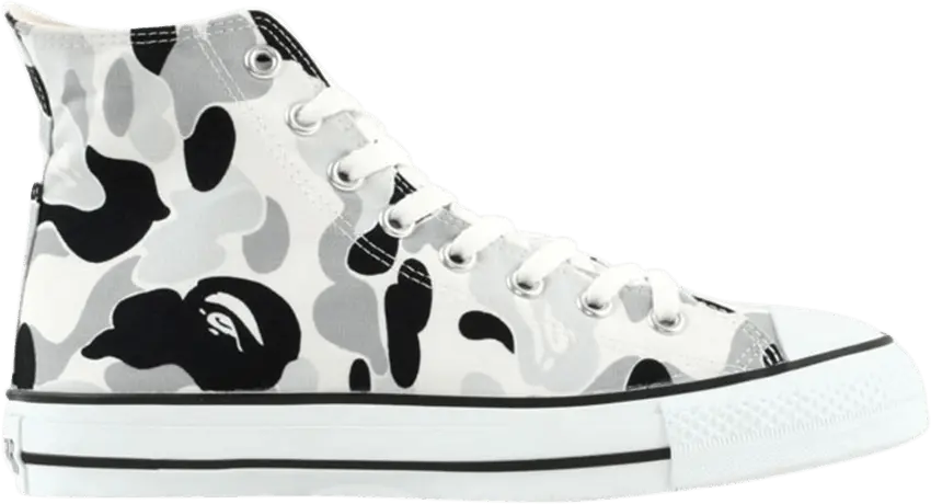  Converse A Bathing Ape x Chuck Taylor All Star Hi &#039;White Camo&#039;