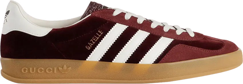  Adidas x Gucci Gazelle &#039;Burgundy Velvet&#039;