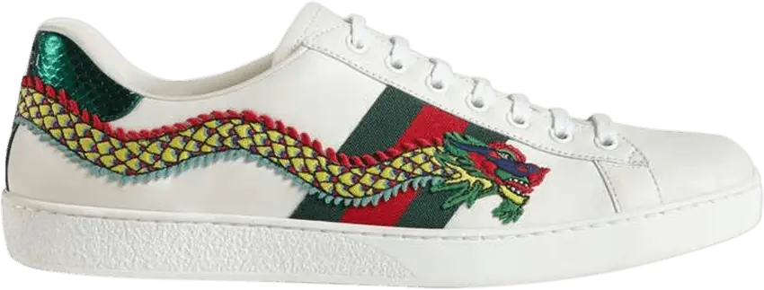 Gucci Ace Embroidered &#039;Dragon&#039;