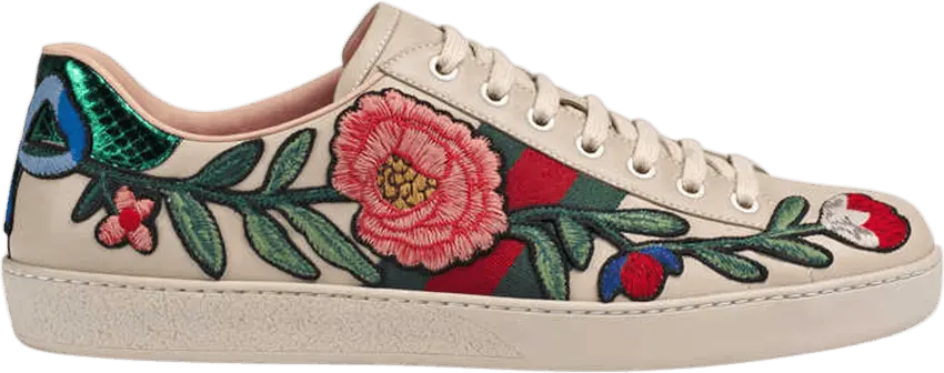  Gucci Ace Embroidered &#039;Floral&#039;