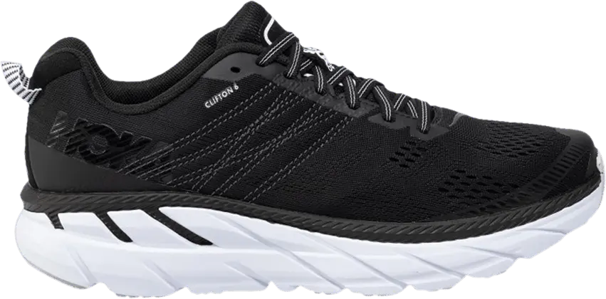  Hoka One One Clifton 6 &#039;Black White&#039;