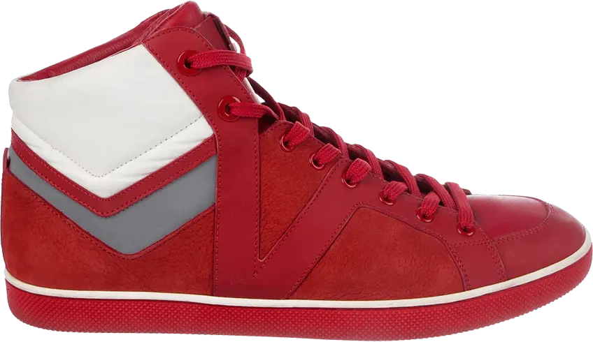 Louis Vuitton Damier Suede High &#039;Red Reflective&#039;