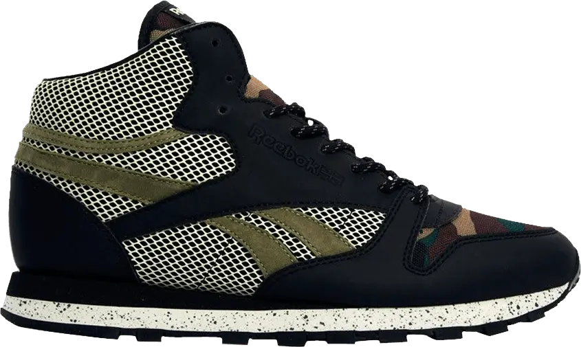  Reebok Atmos x Classic Leather Mid R12 &#039;Black Camo&#039;