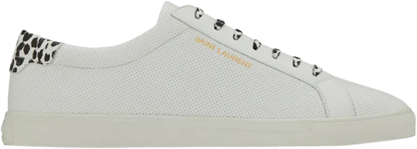  Saint Laurent Andy &#039;Perforated - White Babycat&#039;