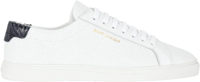  Saint Laurent Andy &#039;Perforated - White Blue Snake&#039;