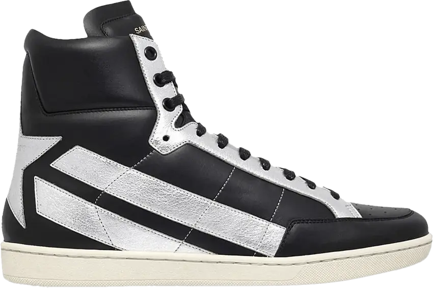  Saint Laurent Court Classic High &#039;Black Silver&#039;