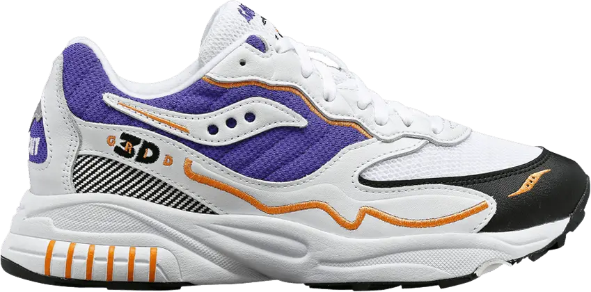 Saucony 3D Grid Hurricane &#039;White Purple Orange&#039;