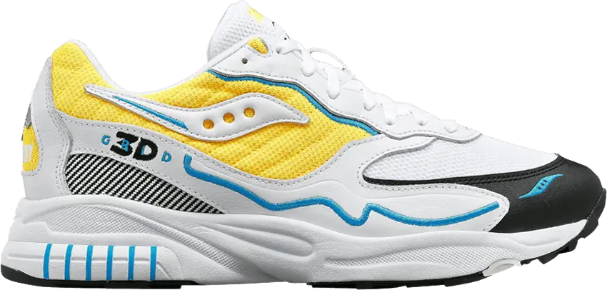 Saucony 3D Grid Hurricane &#039;White Yellow Blue&#039;