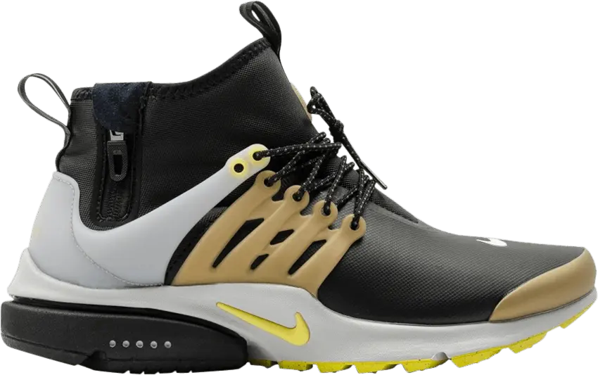  Nike Air Presto Mid Utility Black Yellow Streak