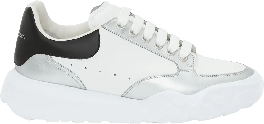  Alexander Mcqueen Alexander McQueen Oversized Court Trainer &#039;White Silver&#039;