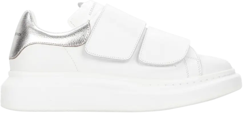  Alexander Mcqueen Alexander McQueen Oversized Double Strap Sneaker &#039;White Silver&#039;