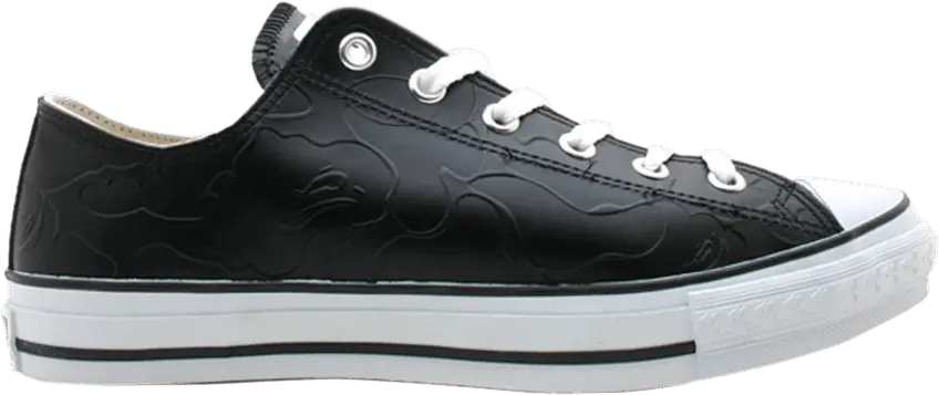 Bape Apesta Leather Low &#039;Black&#039;