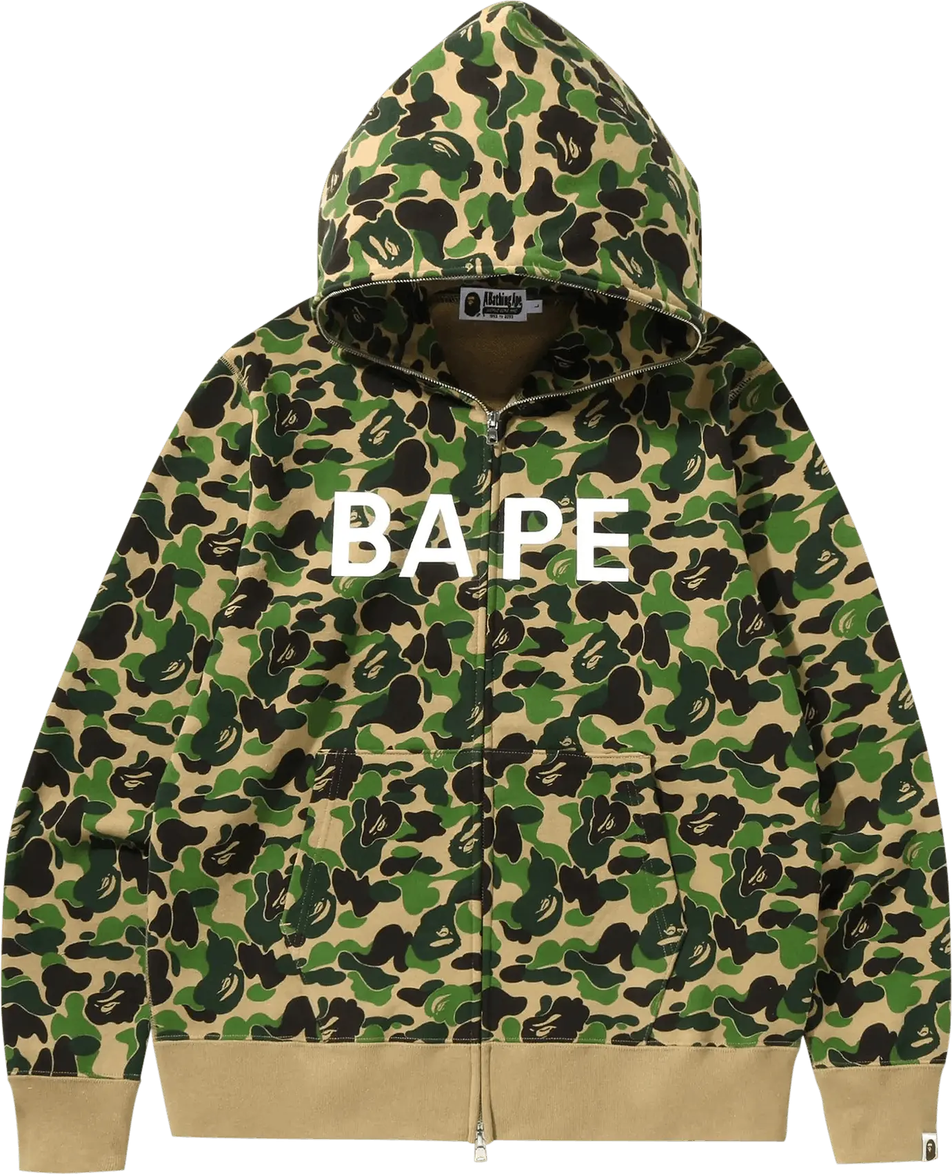  Bape BAPE ABC Camo Full Zip Hoodie &#039;Green&#039;