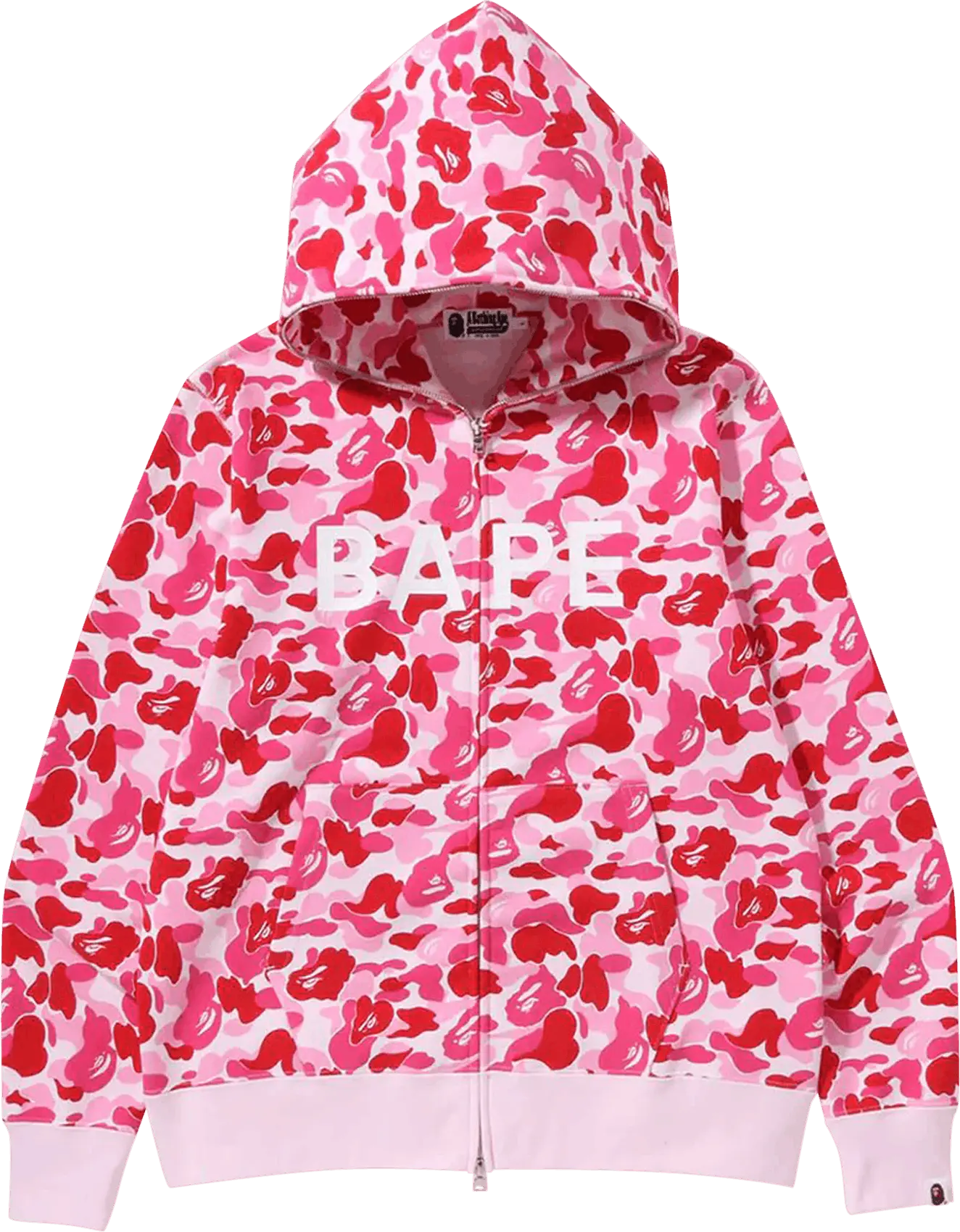  Bape BAPE ABC Camo Full Zip Hoodie &#039;Pink&#039;