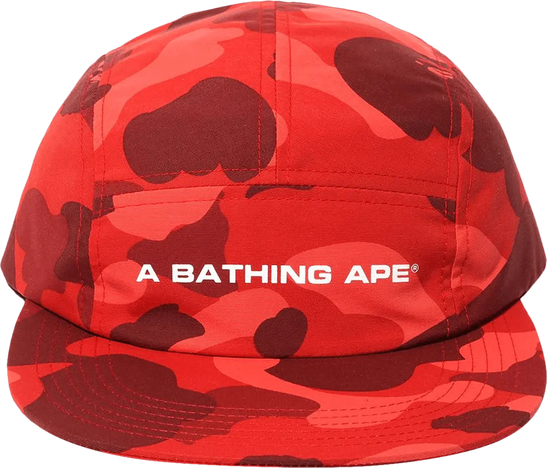  Bape BAPE Color Camo Jet Cap &#039;Red&#039;