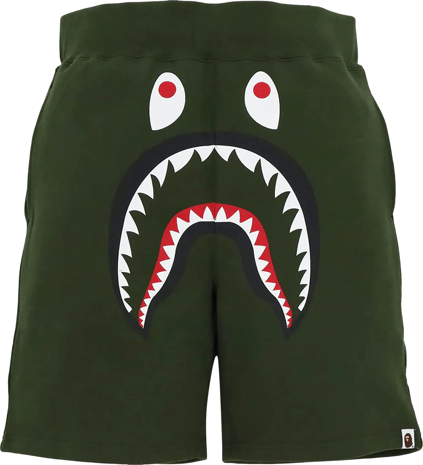  Bape BAPE Shark Sweat Shorts &#039;Olivedrab&#039;