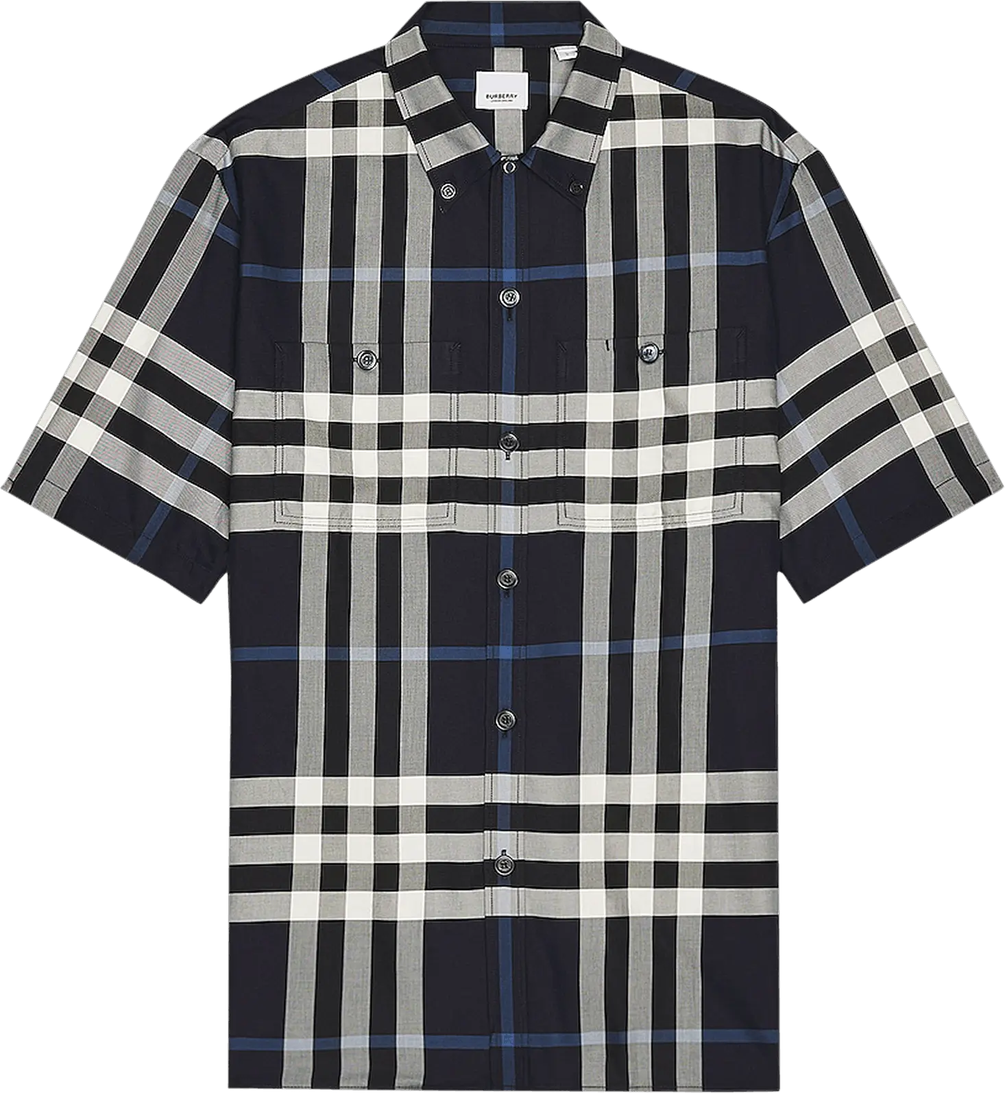  Burberry Willem Short-Sleeve Shirt &#039;Blue Check&#039;