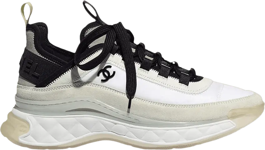  Chanel Velvet Calfskin &amp; Mixed Fibers Sneaker &#039;White Yellow&#039;