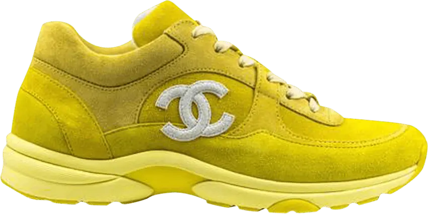  Chanel Wmns Logo Suede Sneaker &#039;Yellow&#039;