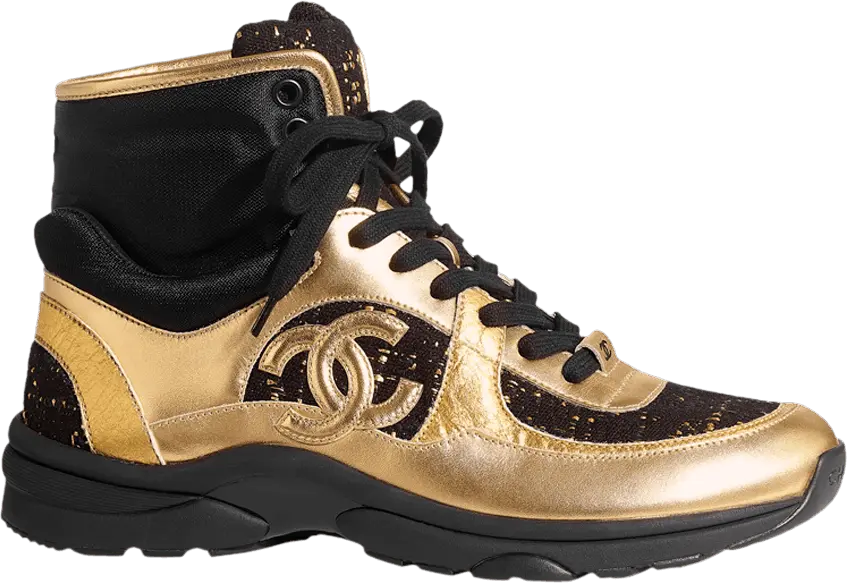  Chanel Wmns Sneaker High &#039;Gold Black&#039;