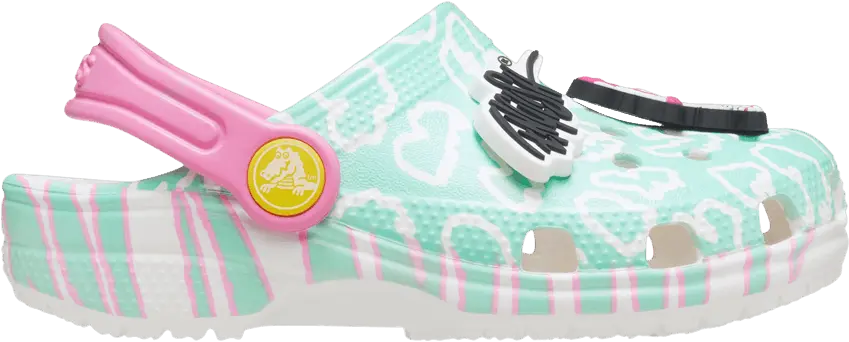  Crocs Ron English x Classic Clog Kids &#039;Party Animals - Cheetah Pistachio&#039;