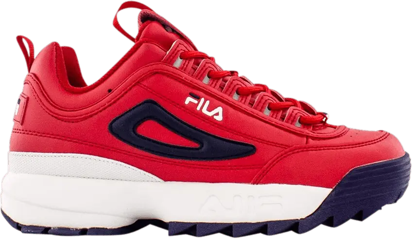  Fila Disruptor 2 Premium Big Kids &#039;Red Navy&#039;