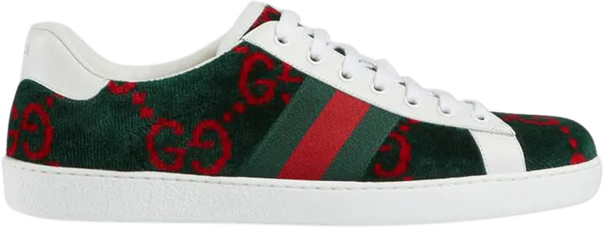  Gucci Ace GG Terry Cloth &#039;Green&#039;