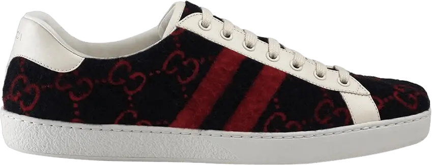  Gucci Ace GG Wool &#039;Black Red&#039;