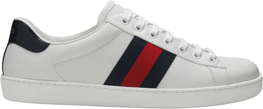  Gucci Ace Leather &#039;White Blue&#039;